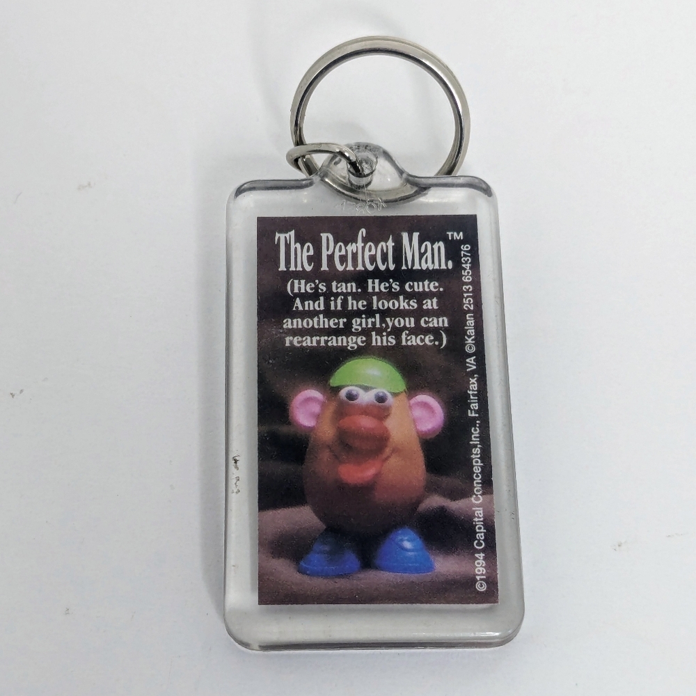 1994 The Perfect Man Mr Potato Head Keychain - classy conversation starter